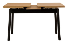 Table à manger extensible Avre Bois clair et Noir