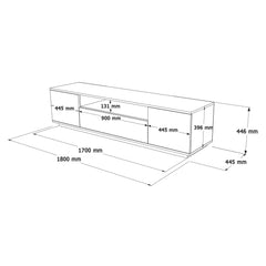 Ensemble meuble tv et table basse Unes Bois clair et Blanc