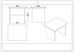 Ensemble de bureau 6 pièces Busymo Bois foncé et Anthracite