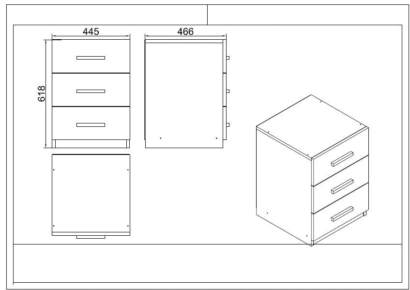 Ensemble de bureau 6 pièces Busymo Bois foncé et Anthracite