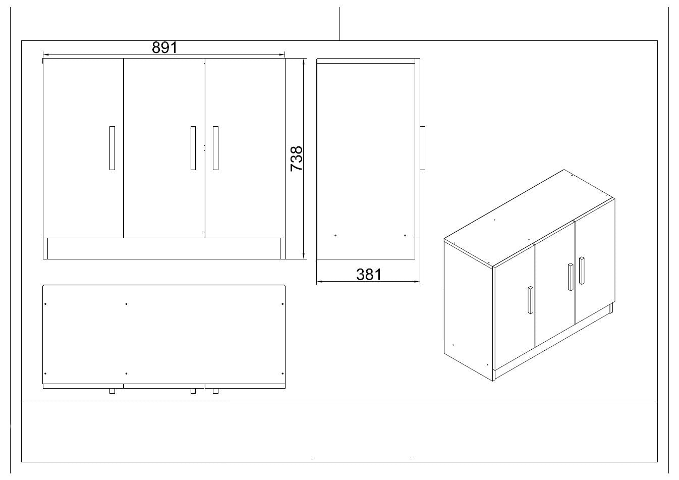 Ensemble de bureau 6 pièces Busymo Bois foncé et Anthracite