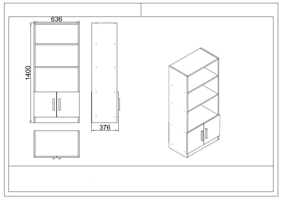 Ensemble de bureau 7 pièces Busymo Bois foncé et Anthracite