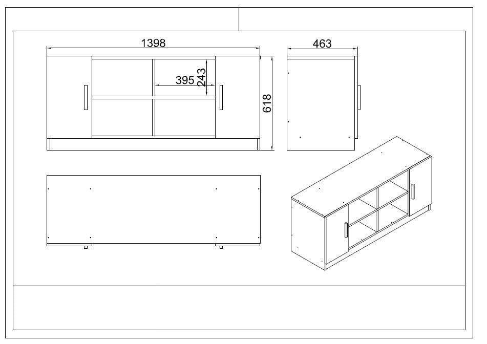 Ensemble de bureau 7 pièces Busymo Bois foncé et Anthracite