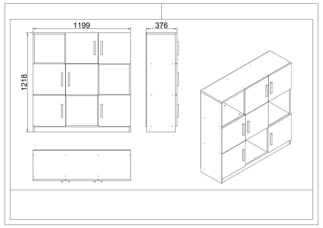 Ensemble de bureau 7 pièces Busymo Bois foncé et Anthracite