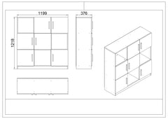 Ensemble de bureau 7 pièces Busymo Bois foncé et Anthracite