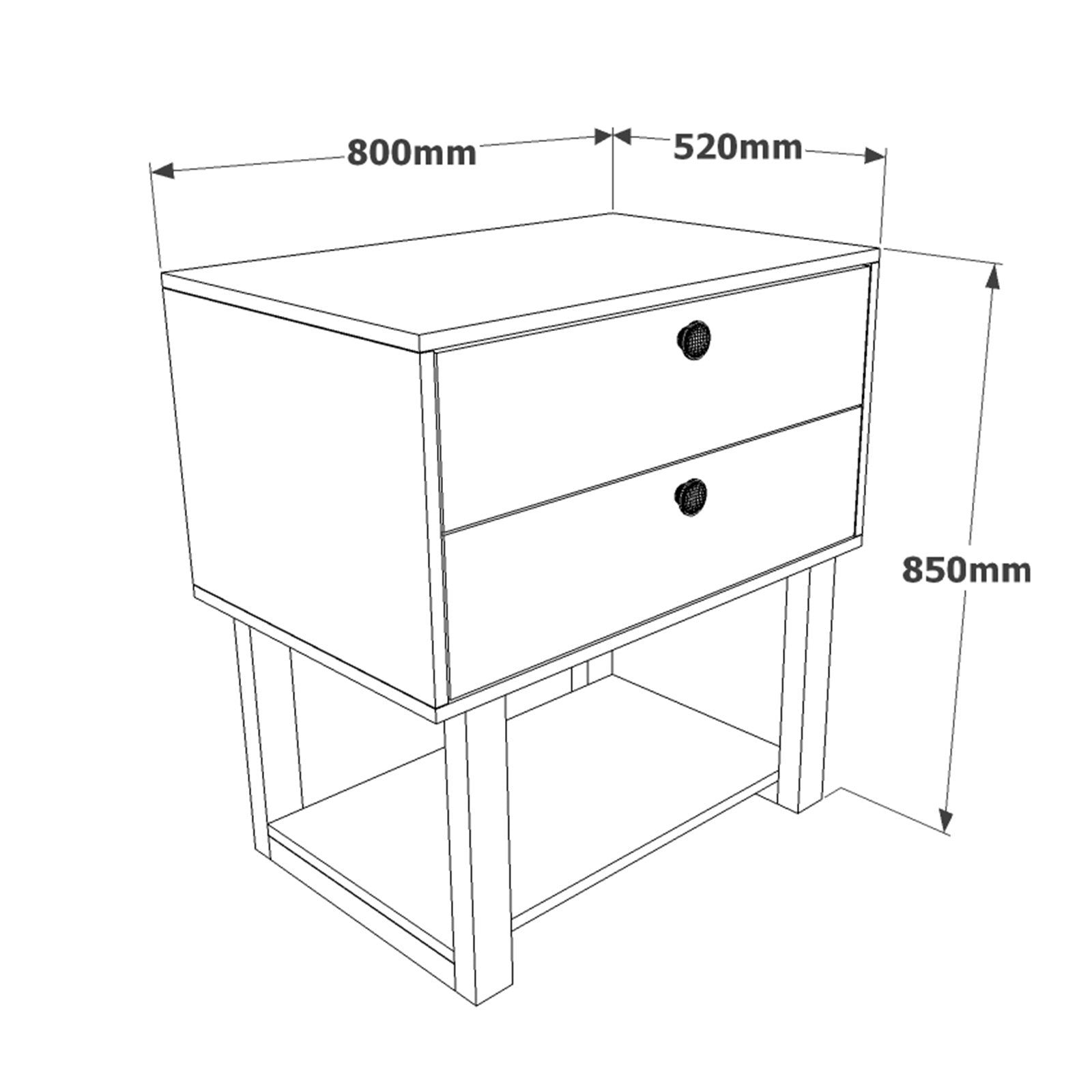 Ensemble de bureau 4 pièces Novag Bois foncé et Anthracite