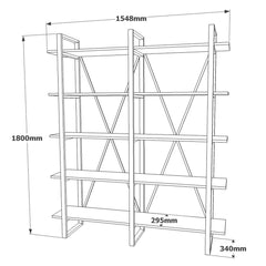 Ensemble de bureau 6 pièces Novag Bois foncé et Anthracite