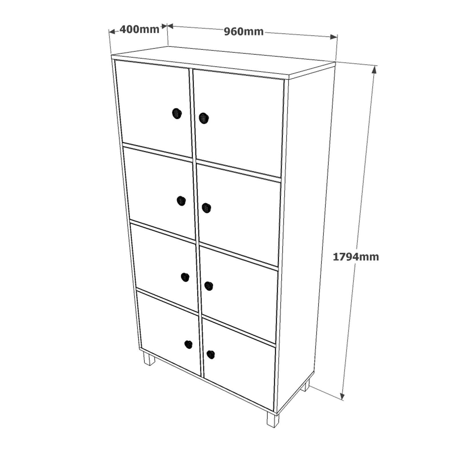 Ensemble de bureau 5 pièces modèle 1 Novag Bois foncé et Anthracite