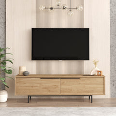 Meuble TV Evelis L160cm Bois clair