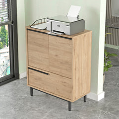 Commode Evelis L75xH90cm Bois clair