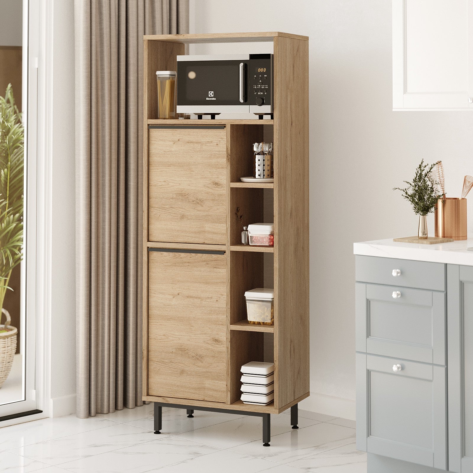 Meuble de cuisine Evelis L60cm Bois clair