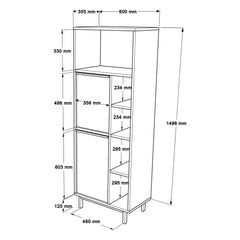 Bibliothèque Evelis L60cm Bois clair