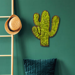 Accessoire mural décoratif Ornatio Cactus MDF Mousse Vert Blanc