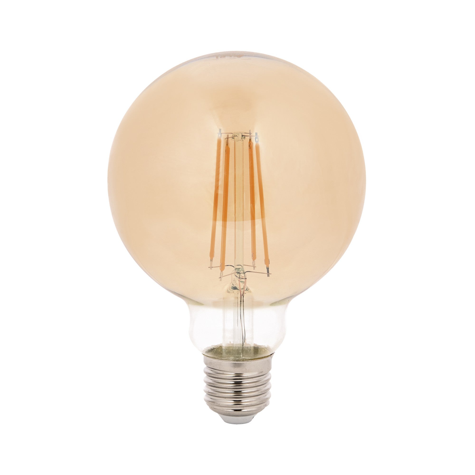 Ampoule sphérique LED G95 Claritas 3000K 7 Watt Verre Ambré