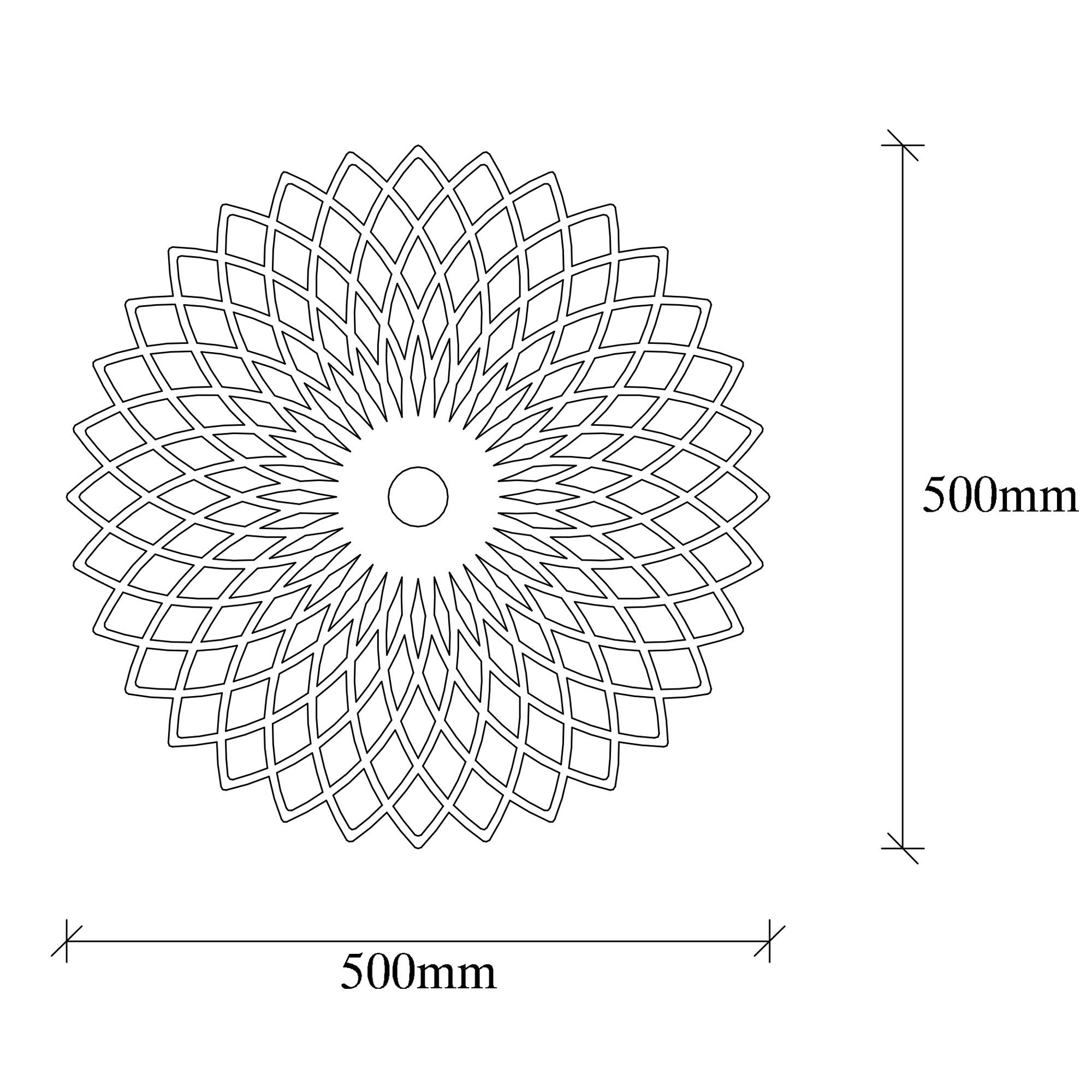 Applique murale décorative soleil Osa D50cm Métal Or rose