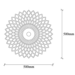 Applique murale décorative soleil Osa D50cm Métal Or rose