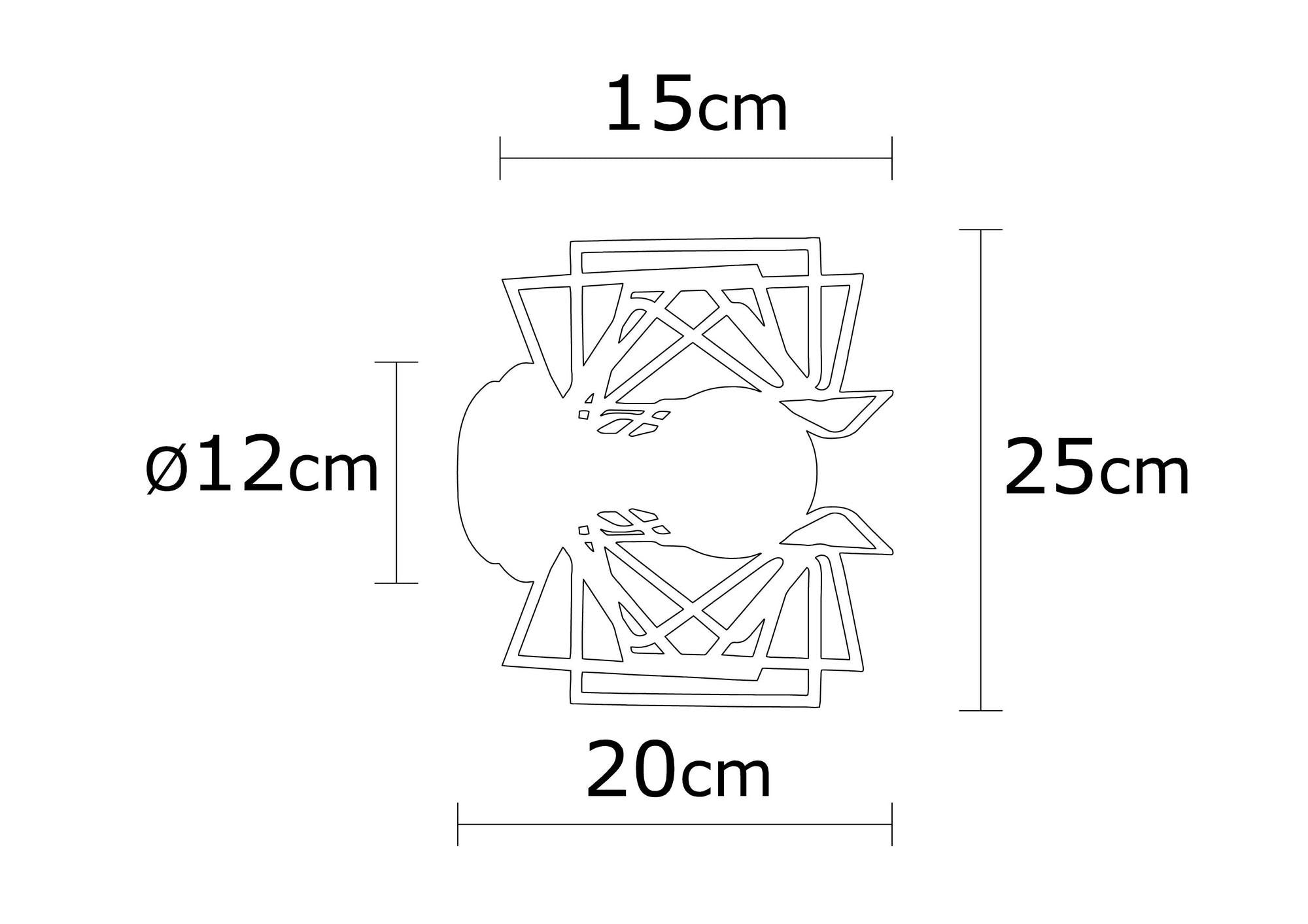 Applique murale Driel D25cm Métal Noir