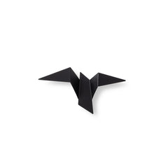 Applique murale LED design oiseau origami Garuda L31cm Métal Noir