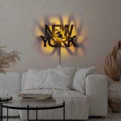 Applique murale Rowan L50xH30cm « New York » Métal Noir