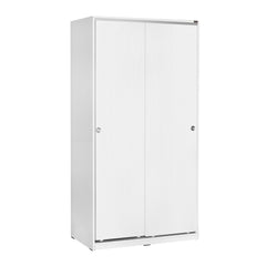 Armoire 2 portes coulissantes Rongo L94cm Blanc