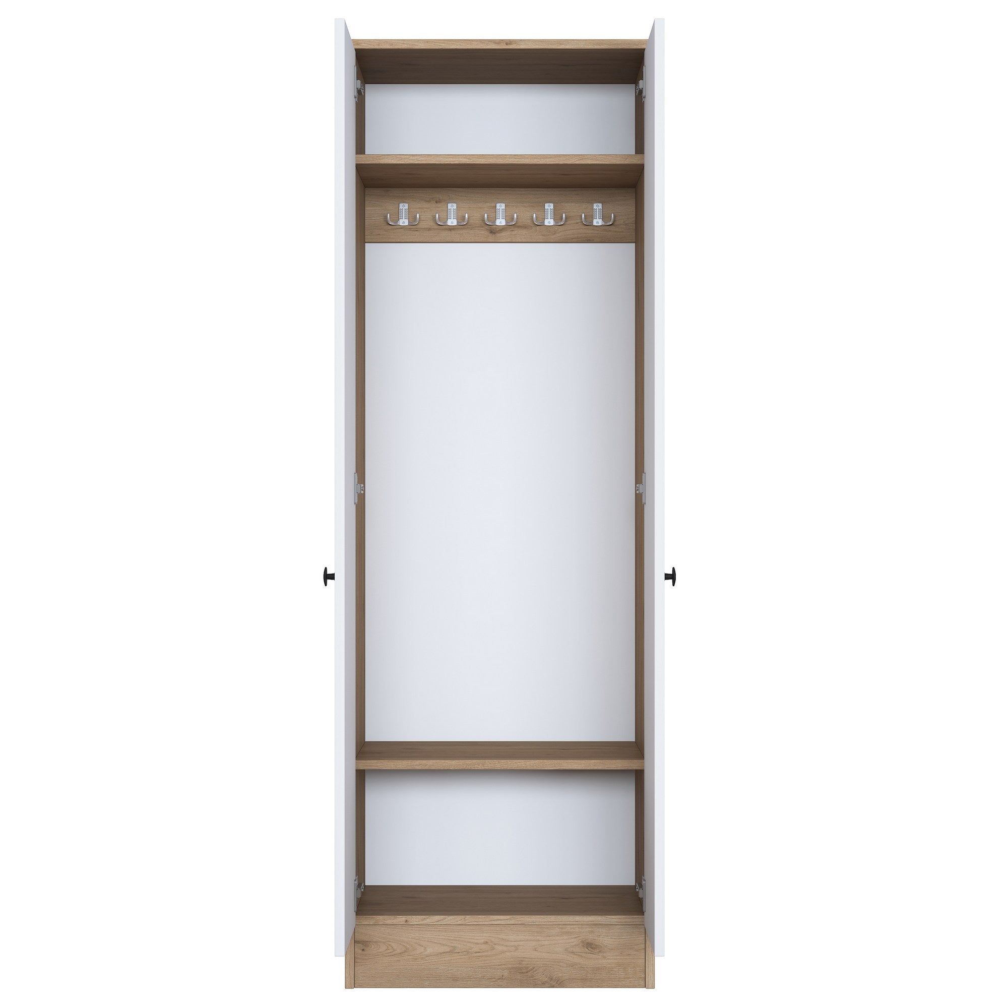 Armoire 2 portes Virro L59,8cm Bois clair et Blanc