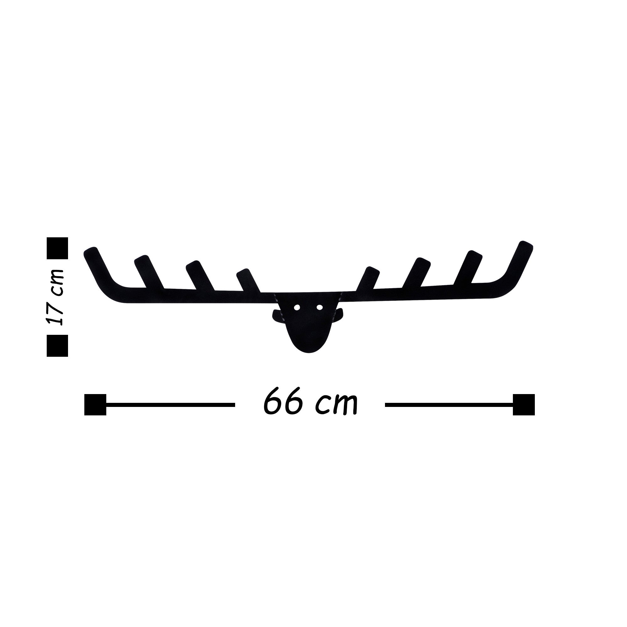 Barre d'accrochage murale Infixum bois de cerf Métal Noir