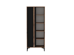 Bibliothèque Algelo L70cm Bois foncé et Anthracite