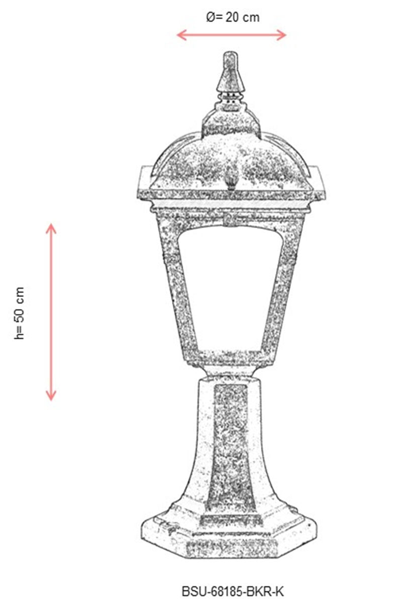 Borne extérieur diffuseur Aubin L20xH50cm Brun et Transparent