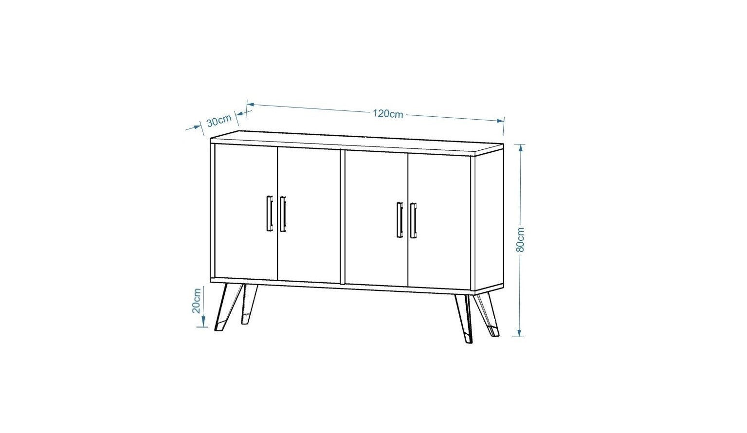 Buffet Aquilae L120cm Anthracite