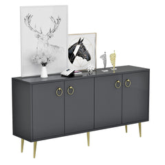 Buffet bas Buffalo L140cm Anthracite et Or