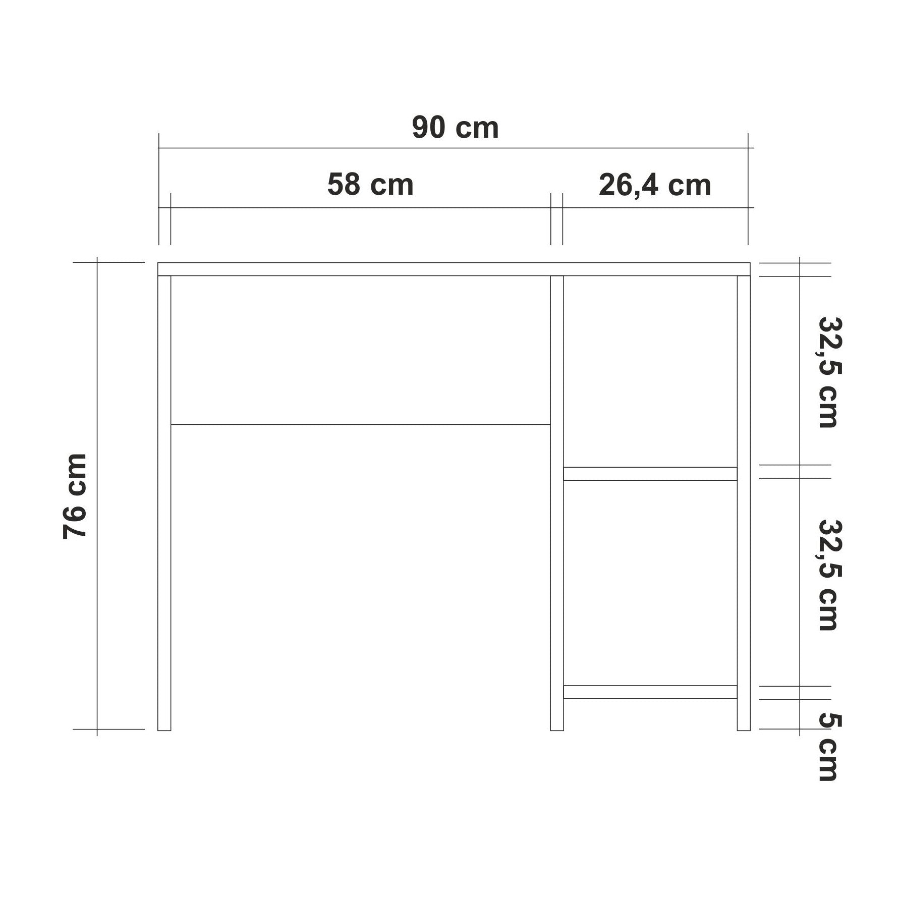 Bureau 1 porte Nohaine Blanc