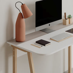 Bureau Adam 120cm Bois Blanc et Marron