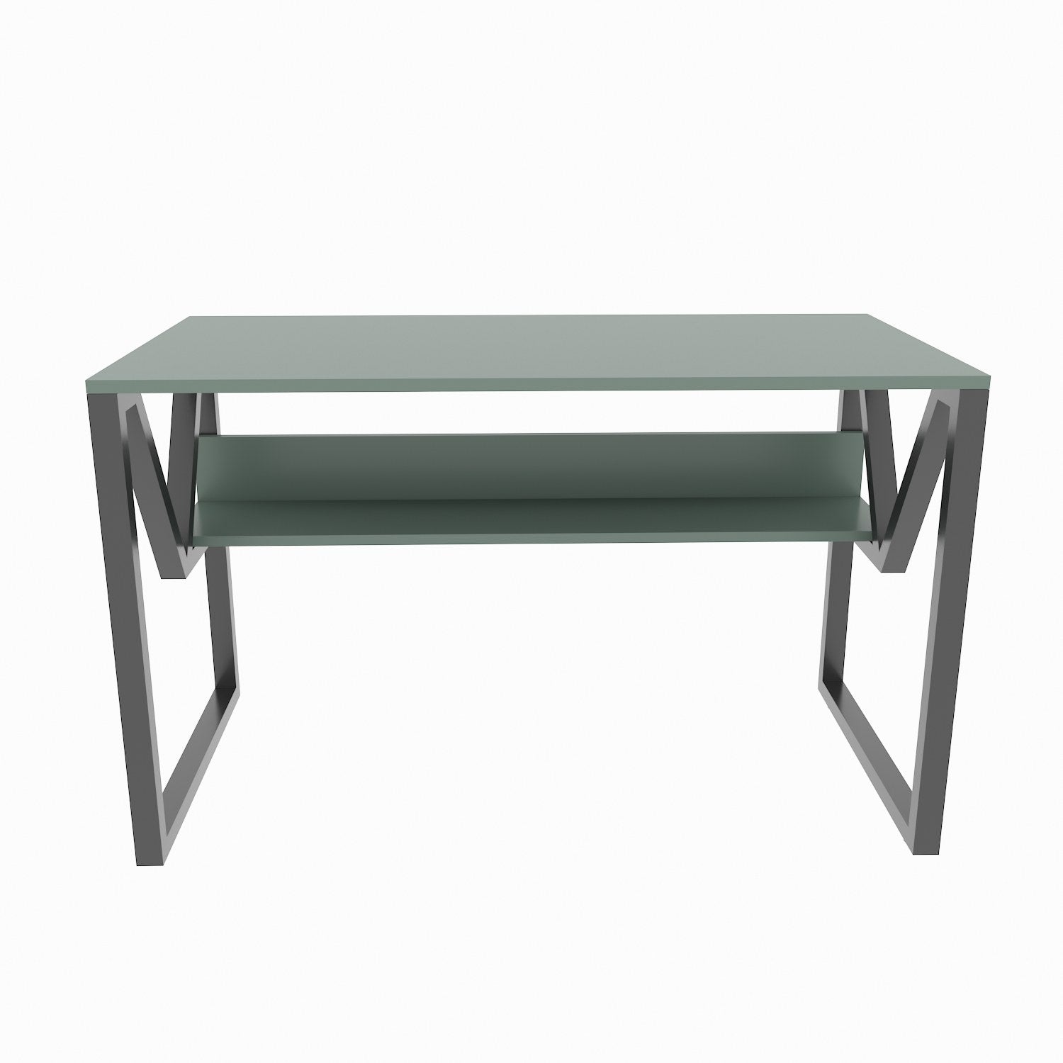 Bureau avec étagère Markos L120cm Noir et Vert