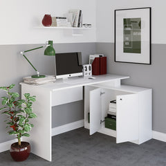 Bureau avec porte Nive Blanc