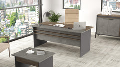 Bureau Harvey Bois Naturel et Gris