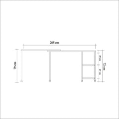 Bureau modulable Sarra Bois clair et Métal Noir