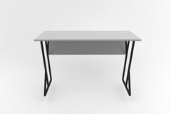 Bureau style industriel Rossa L160xH50cm Bois Blanc et Métal Noir