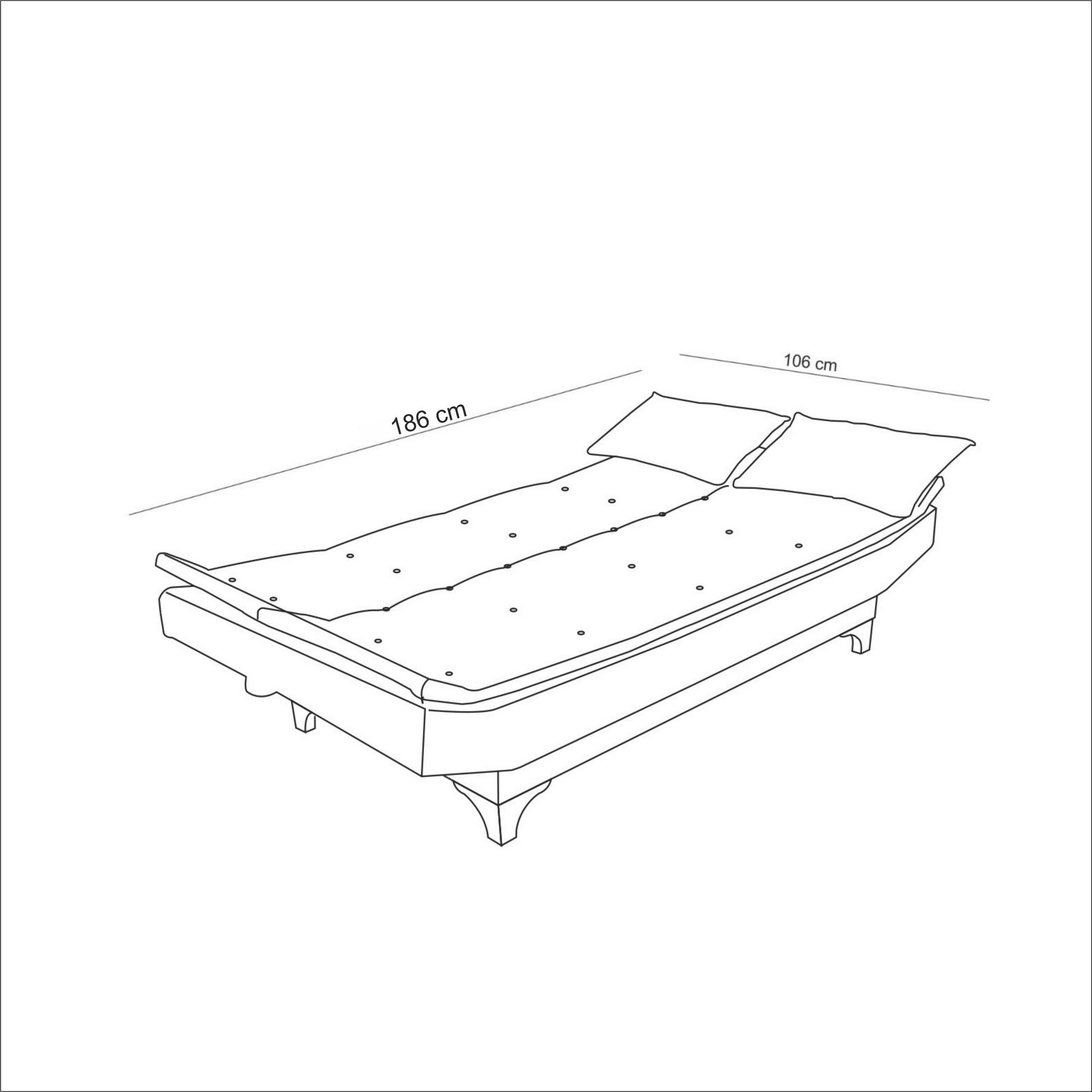 Canapé 3 places convertible Lefkadao Tissu Anthracite