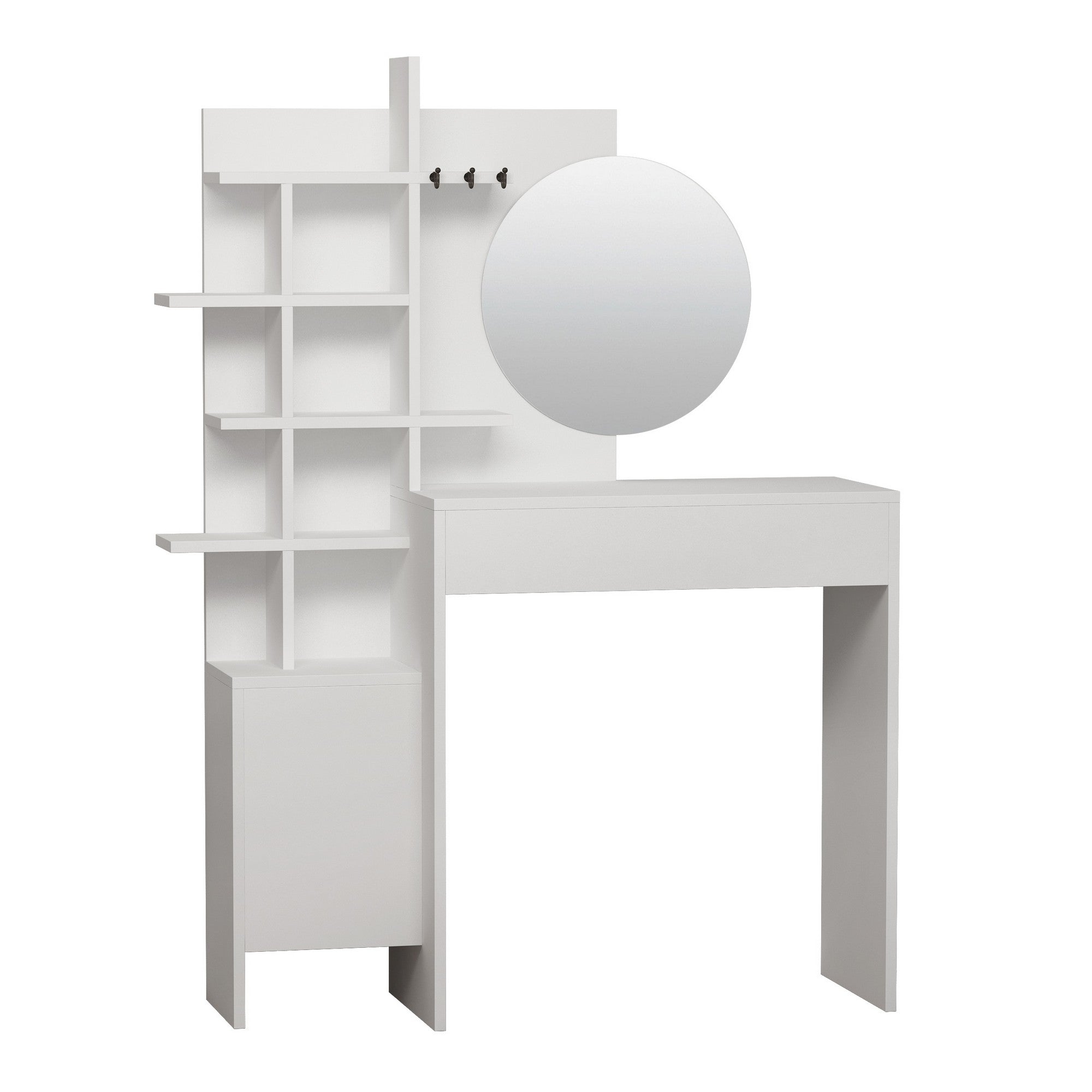 Commode avec étagère et miroir Martin L105xH151cm Blanc