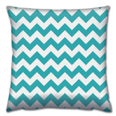 Coussin Decorare imprimé Zig zag 43 x 43 cm Coton Polyester Multicolore Vert menthe