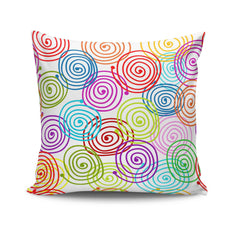 Coussin Kizi 43x43cm Tissu Motif Spirales Multicolore