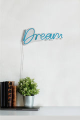 Décoration lumineuse LED Dream Lucendi 38,5 x 16 cm Néon plastique flexible PVC Bleu