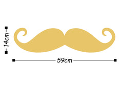 Décoration murale Chalybs 59x14cm Moustache Métal Or