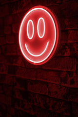 Décoration murale "Smile" LED Emo D27cm Rouge