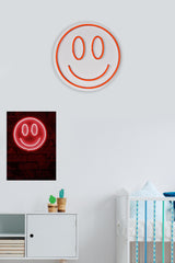 Décoration murale "Smile" LED Emo D27cm Rouge