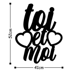 Décoration murale « Toi & Moi » Maddox L41xH52cm Métal Noir