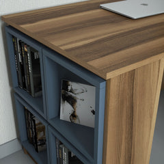 Ensemble bureau et 5 niches Officila Bois et Bleu