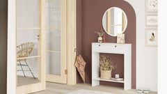 Ensemble console avec miroir Iota Blanc