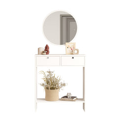 Ensemble console avec miroir Iota Blanc