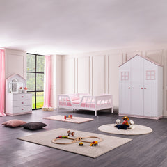 Ensemble de chambre pour enfant Welana Blanc et Rose